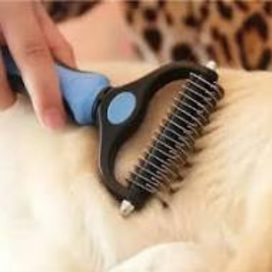 Weebo Pets Small Rake Brush / Black with Blue