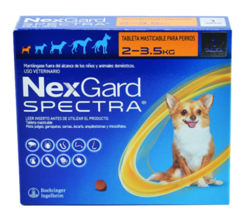 NEXGARD SPECTRA 2–3.5 kilos (XS)
