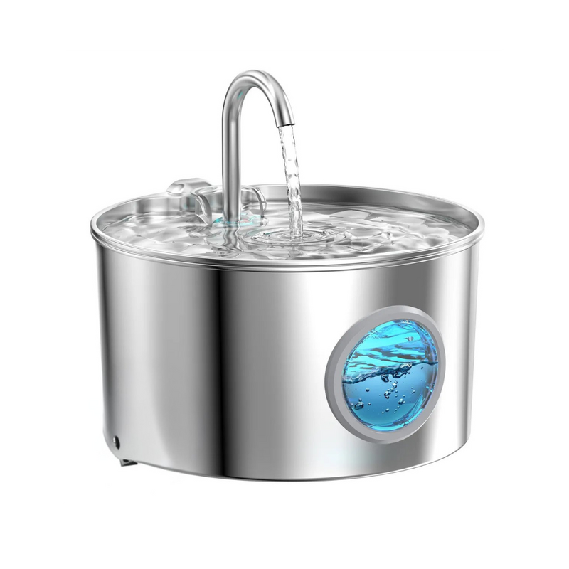Giotohun 2.2 liter stainless steel automatic cat fountain
