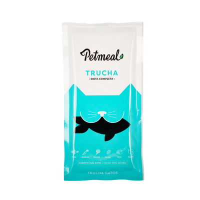 Petmeal Natural Cooked Diet for Cats - Trout Vita T 200g