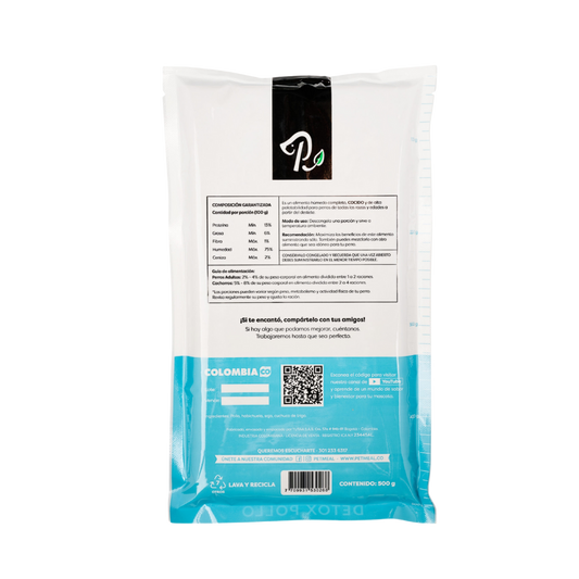 Petmeal Natural Cooked Diet for Dogs - Detox Chicken 500g