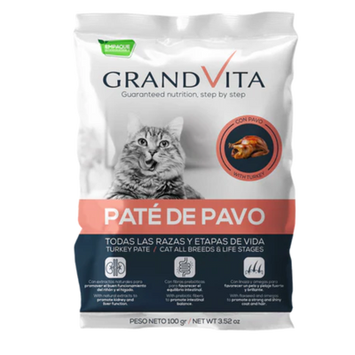 F GRAND VITA CAT TURKEY PATÉ 100 GRS