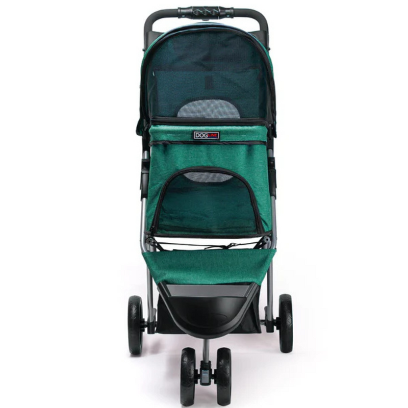 Dogline Pet Stroller / Grey, Blue, Pink, Teal