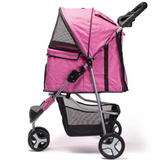 Dogline Pet Stroller / Grey, Blue, Pink, Teal