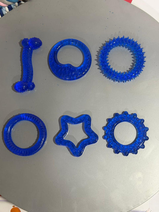 Chewable toys, in multiple shapes. Toys active / Royal Blue
