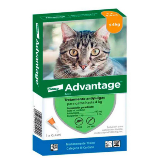 ADVANTAGE CATS Up to 4 Kilos (1 pipette)