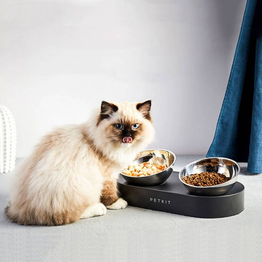 Petkit Adjustable Double Metal Feeder / Black