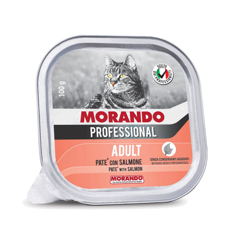 Morando Prof. Cat patÃ¨ with Salmon Aluminum * 100 gr. (Pink)