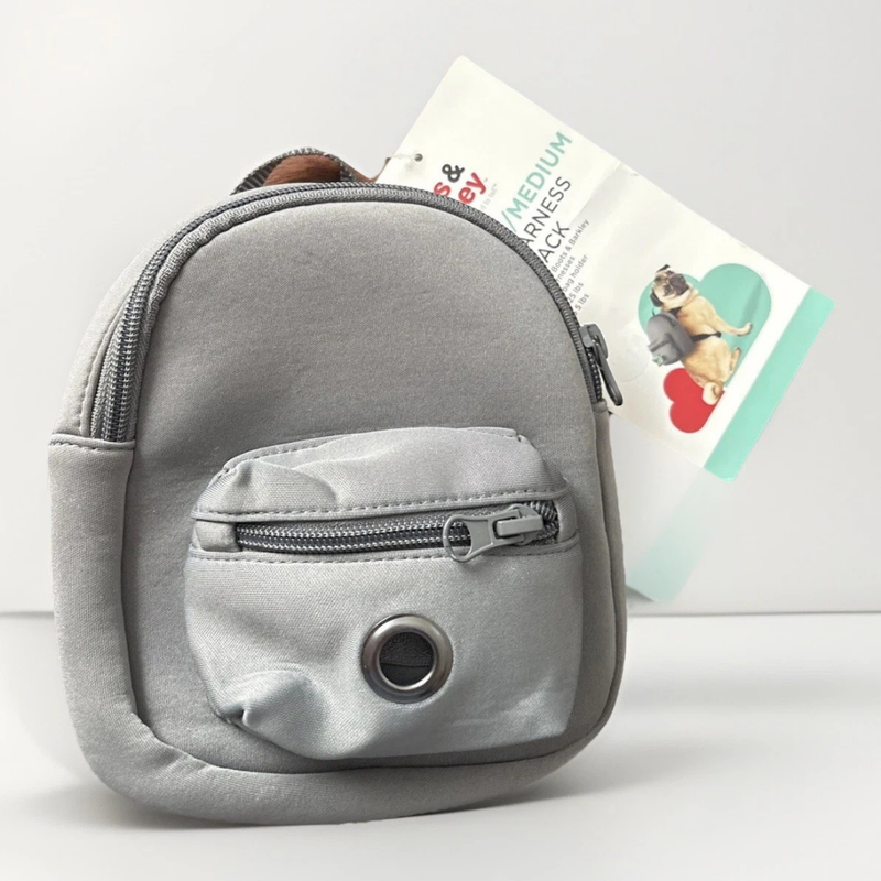 Boots and Barkley Dog Harness Backpack Size S / Grey